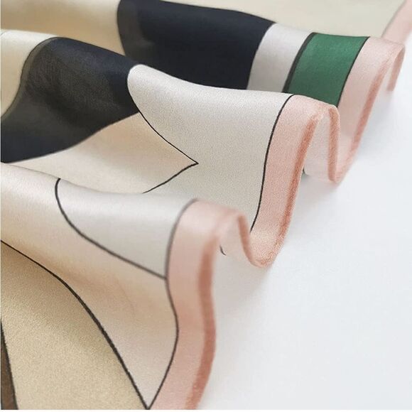 Abstract Silky Scarf  - Picture 3 of 4